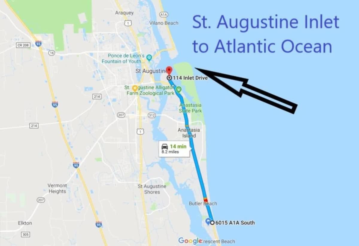 Canal Home Dock Walk To Beach Kayaks Sup Fishing Saint Augustine Exterior foto